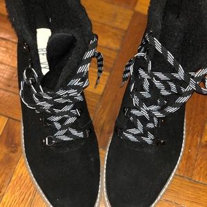 renvy myra faux fur trim suede hiking boots